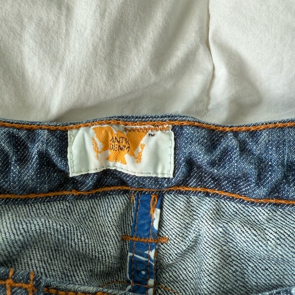 Antik Denim Dark Blue Jeans with Bold Orange Accents 1960, 1970 style - Picture 5 of 9